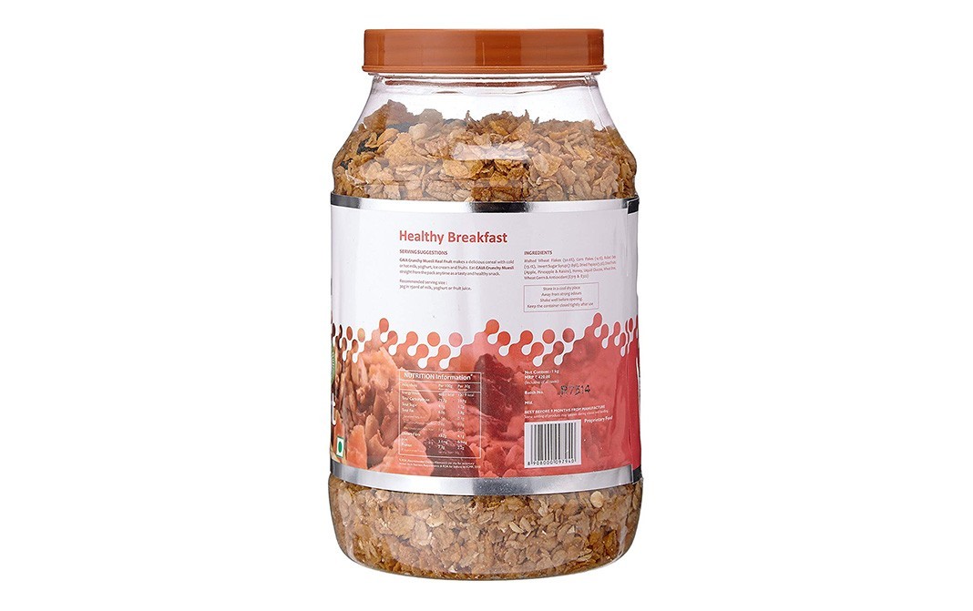 Gaia Crunchy Muesli Real Fruit    Box  1 kilogram